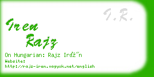 iren rajz business card